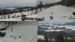 Sdružený snímek okolí chaty Myslivna