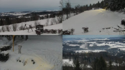 Sdružený snímek okolí chaty Myslivna