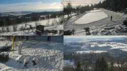 Sdružený snímek okolí chaty Myslivna