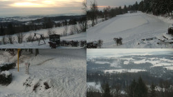 Sdružený snímek okolí chaty Myslivna