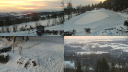 Sdružený snímek okolí chaty Myslivna