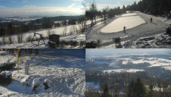 Sdružený snímek okolí chaty Myslivna