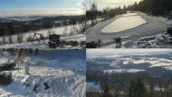 Sdružený snímek okolí chaty Myslivna