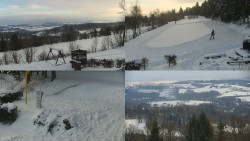 Sdružený snímek okolí chaty Myslivna