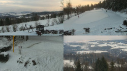 Sdružený snímek okolí chaty Myslivna