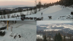 Sdružený snímek okolí chaty Myslivna