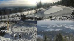 Sdružený snímek okolí chaty Myslivna