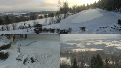 Sdružený snímek okolí chaty Myslivna