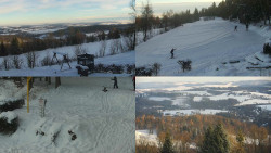 Sdružený snímek okolí chaty Myslivna