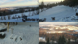 Sdružený snímek okolí chaty Myslivna