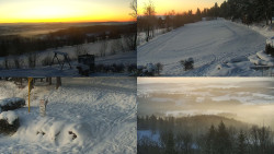 Sdružený snímek okolí chaty Myslivna