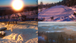 Sdružený snímek okolí chaty Myslivna