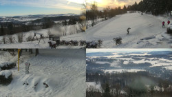 Sdružený snímek okolí chaty Myslivna