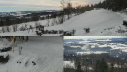 Sdružený snímek okolí chaty Myslivna