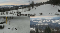 Sdružený snímek okolí chaty Myslivna