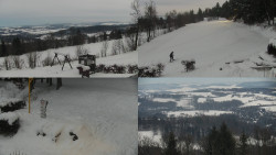 Sdružený snímek okolí chaty Myslivna