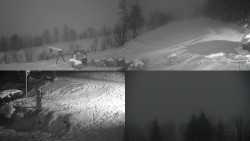 Sdružený snímek okolí chaty Myslivna