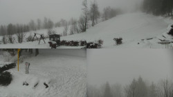 Sdružený snímek okolí chaty Myslivna