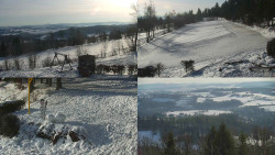 Sdružený snímek okolí chaty Myslivna