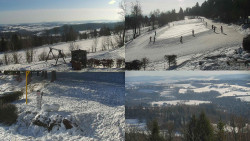 Sdružený snímek okolí chaty Myslivna