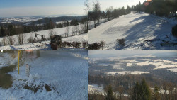 Sdružený snímek okolí chaty Myslivna