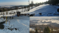 Sdružený snímek okolí chaty Myslivna