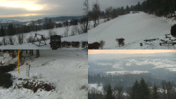 Sdružený snímek okolí chaty Myslivna