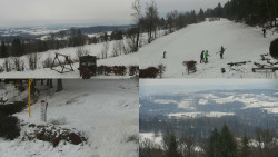 Sdružený snímek okolí chaty Myslivna