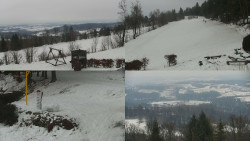 Sdružený snímek okolí chaty Myslivna