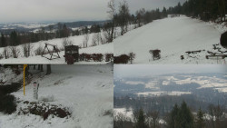 Sdružený snímek okolí chaty Myslivna