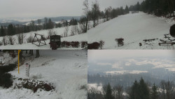 Sdružený snímek okolí chaty Myslivna