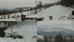 Sdružený snímek okolí chaty Myslivna