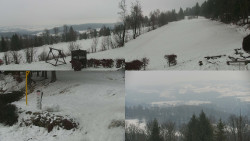 Sdružený snímek okolí chaty Myslivna