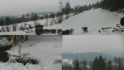 Sdružený snímek okolí chaty Myslivna