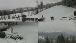 Sdružený snímek okolí chaty Myslivna