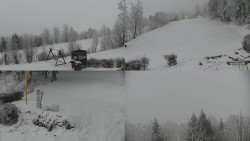 Sdružený snímek okolí chaty Myslivna