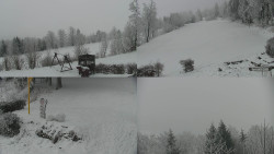 Sdružený snímek okolí chaty Myslivna