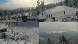 Sdružený snímek okolí chaty Myslivna