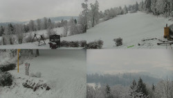 Sdružený snímek okolí chaty Myslivna