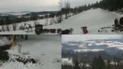 Sdružený snímek okolí chaty Myslivna