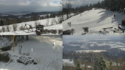 Sdružený snímek okolí chaty Myslivna