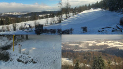 Sdružený snímek okolí chaty Myslivna