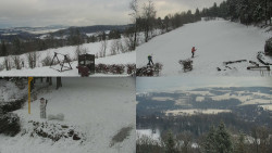 Sdružený snímek okolí chaty Myslivna