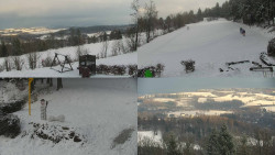 Sdružený snímek okolí chaty Myslivna