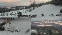 Sdružený snímek okolí chaty Myslivna