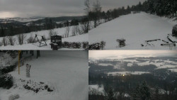 Sdružený snímek okolí chaty Myslivna