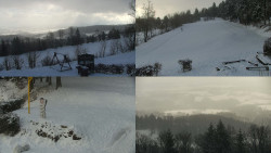 Sdružený snímek okolí chaty Myslivna