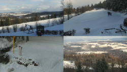 Sdružený snímek okolí chaty Myslivna