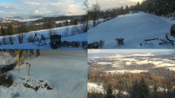 Sdružený snímek okolí chaty Myslivna