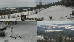 Sdružený snímek okolí chaty Myslivna